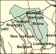Blaenau Gwent - Local Map of the constituency