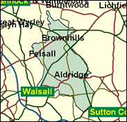 Aldridge - Brownhills - Local Map of the constituency
