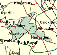 Brent South - Local Map of the constituency