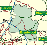 Brentwood & Ongar - Local Map of the constituency